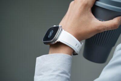 White Waterproof Silicone Sports Band with Buckle For Apple Watch 49 (Series Ultra/Ultra 2/Ultra 3)