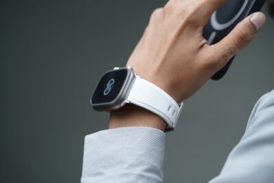 White Waterproof Silicone Sports Band with Buckle For Apple Watch 49 (Series Ultra/Ultra 2/Ultra 3)