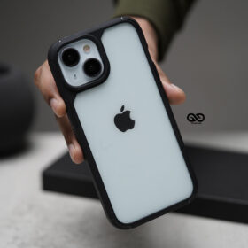 Black Defender Rugged Protective Case for iPhone 15