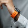Ultra Orange FKM Active Rubber Strap For Apple Watch 44MM 45MM 46MM Series 4 5 6 7 8 9 10 11 (SE 2 3 Gen)