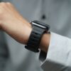 Sable Black FKM Active Rubber Strap For Apple Watch 44MM 45MM 46MM Series 4 5 6 7 8 9 10 11 (SE 2 3 Gen)
