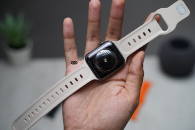 Beige FKM Active Rubber Strap Apple Watch 42MM 41MM 40MM Series 4 5 6 7 8 9 10 11 SE SE 2 Gen.