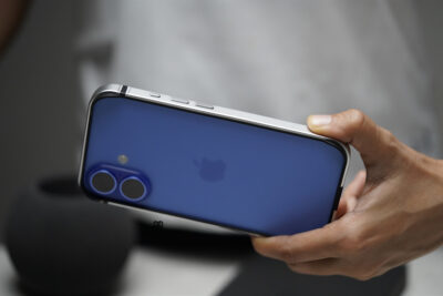 Silver Fiber Bumper for iPhone 16 (Bumper, not a Case)