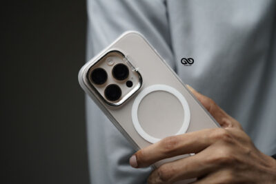 Frosted White Magsafe Matte Finish Case with Kickstand Ring Feature For iPhone 16/16Pro/16ProMax