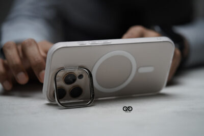 Frosted White Magsafe Matte Finish Case with Kickstand Ring Feature For iPhone 16/16Pro/16ProMax