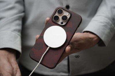 Magsafe Red Sea Real Aramid Carbon Fiber Case For iPhone 16 Pro