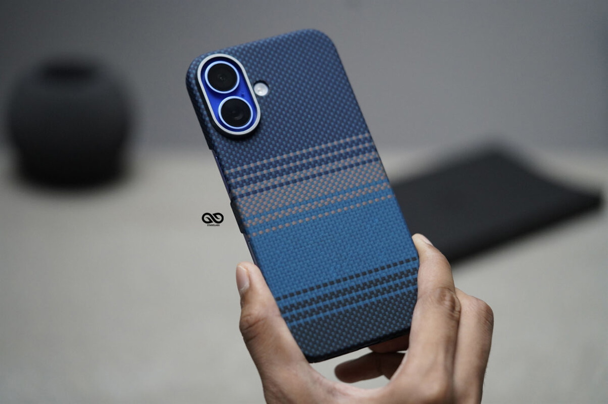 Magsafe Dune Blue Real Aramid Carbon Fiber Case For iPhone 16