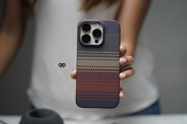 Magsafe Tangerine Orange Real Aramid Carbon Fiber Case For iPhone 16 Pro