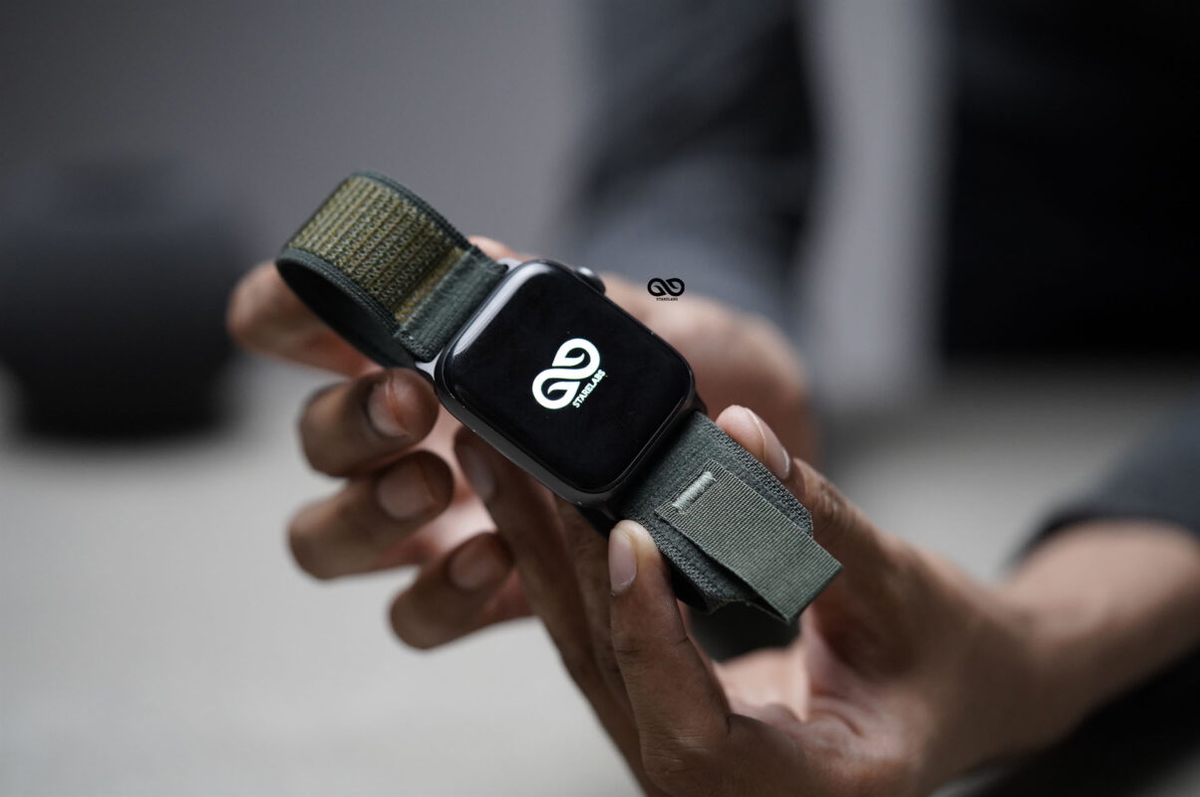 Trail Loop With Black Buckle For Apple Watch 42MM 41MM 40MM Series 4 5 6 7 8 9 10 11 SE SE 2 Gen