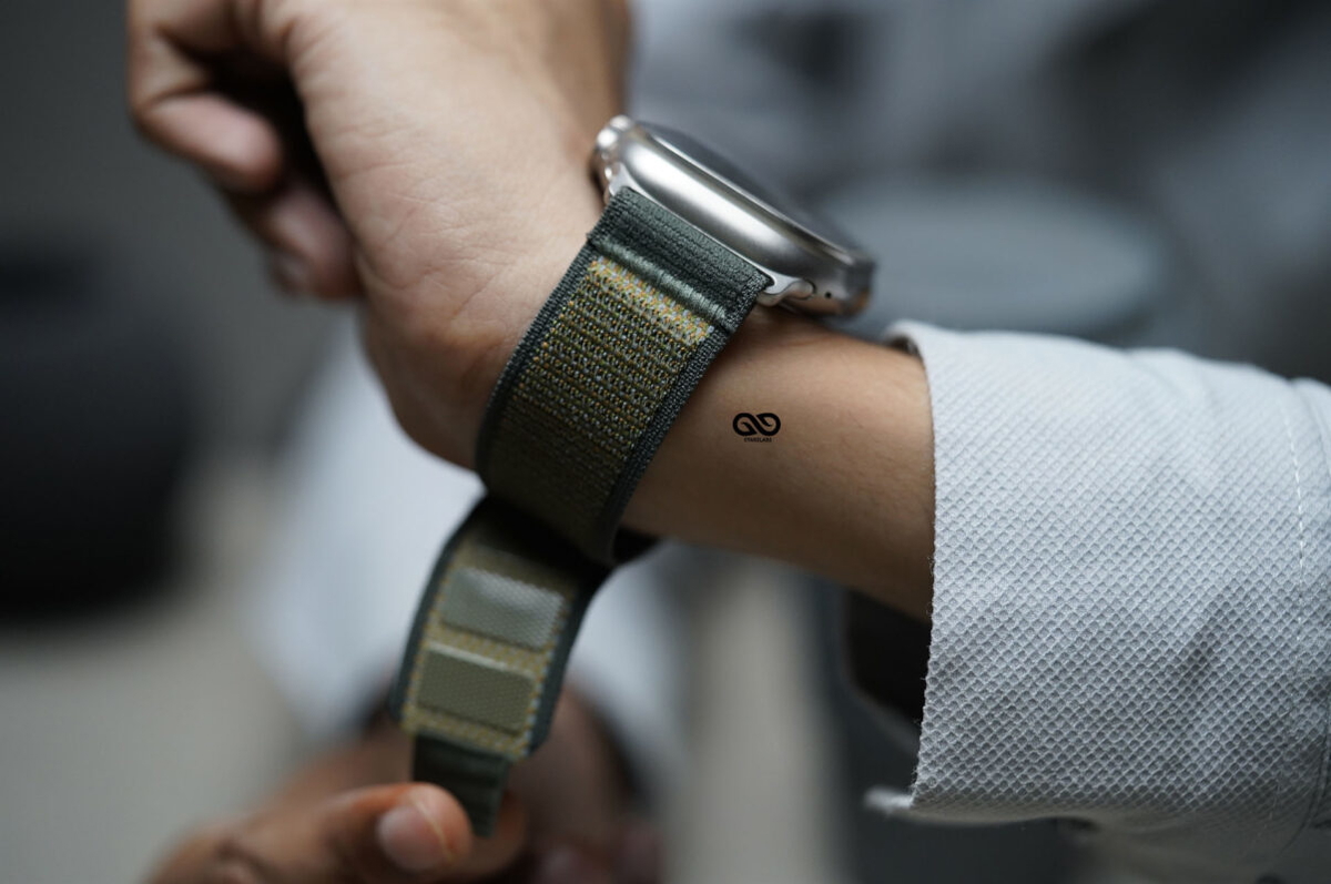 Trail Loop With Silver Buckle For Apple Watch 42MM 41MM 40MM Series 4 5 6 7 8 9 10 11 SE SE 2 Gen