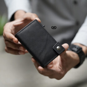 Classic Slim Vegan leather Minimalistic Pop Up Card and Cash Holder
