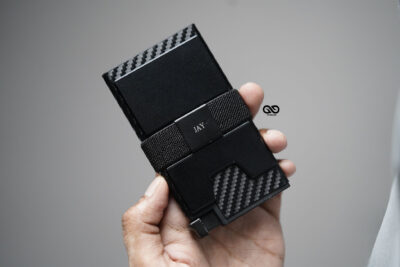 Personalized Slim Carbon Fiber Mini Pop Up Wallet