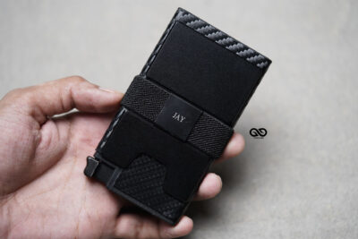 Personalized Slim Carbon Fiber Mini Pop Up Wallet