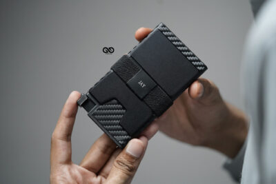 Personalized Slim Carbon Fiber Mini Pop Up Wallet