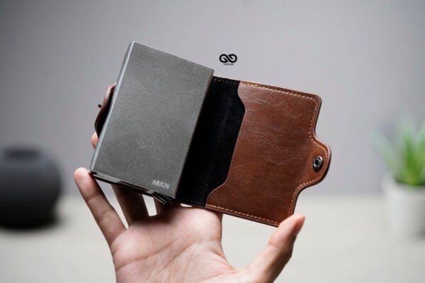 Personalized Vegan Leather Card And Cash Holder