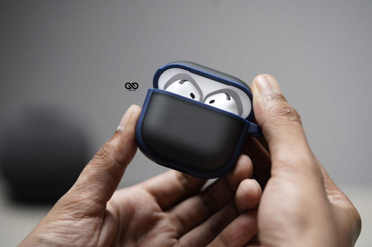 Blue Slim Matte AirPods Case For AirPods 4