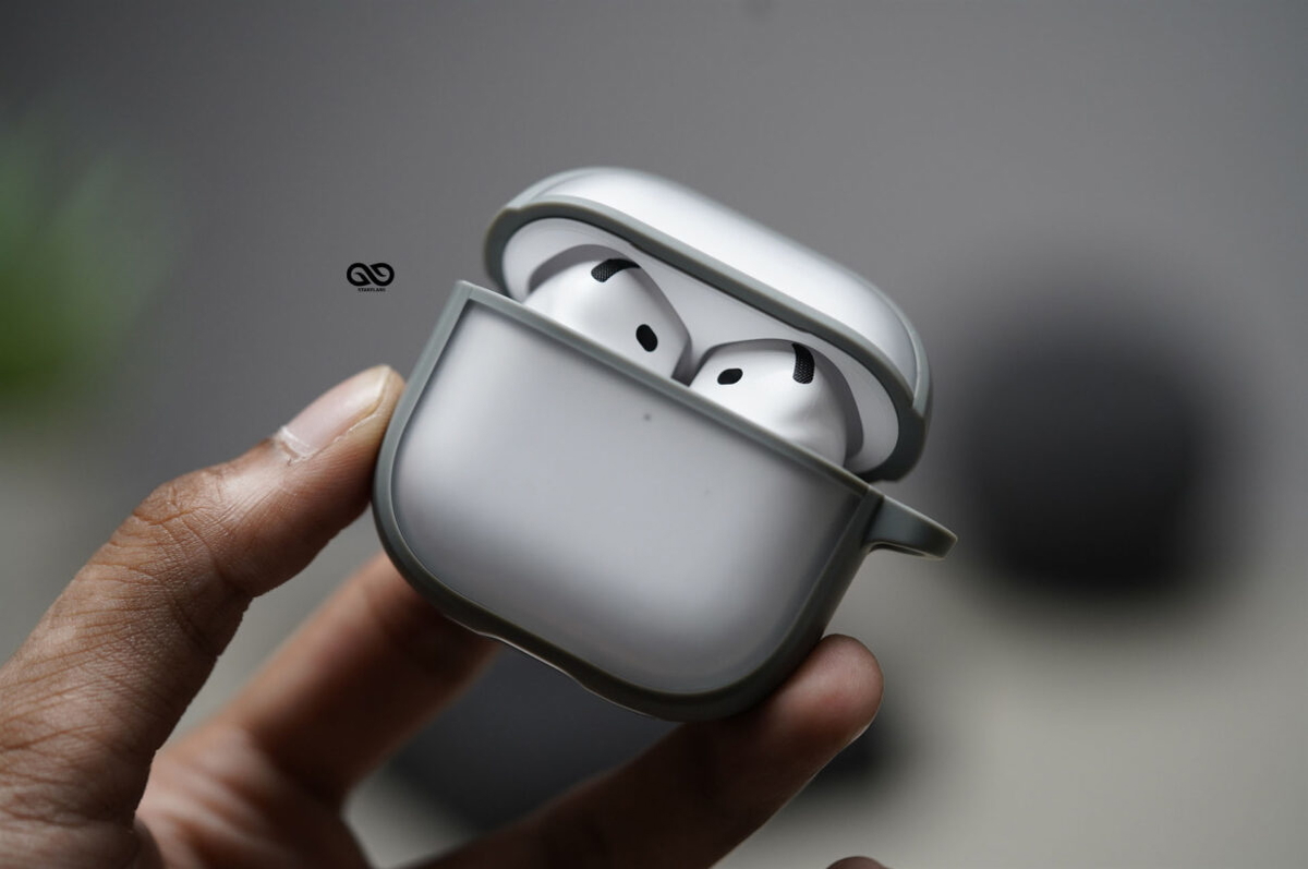 Grey Slim Matte AirPods Case For AirPods 4
