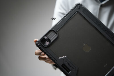 iPad Pro 13 inch (M5/M4 Chip 2025/2024) Black Bumper leather Case with transparent back and camera shutter