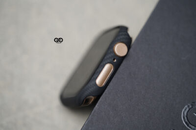 Black & Grey Real Aramid Carbon Fiber Bumper for Apple Watch 46 MM Series 10