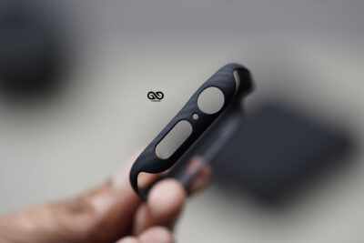 Black & Grey Real Aramid Carbon Fiber Bumper for Apple Watch 46 MM Series 10