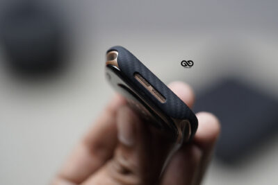 Black & Grey Real Aramid Carbon Fiber Bumper for Apple Watch 46 MM Series 10