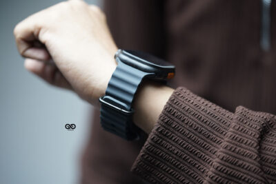 Silicone Ocean Band With Black Buckle For Apple Watch 49 (Series Ultra/Ultra 2/Ultra 3)