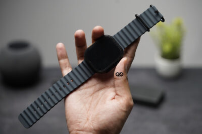 Silicone Ocean Band With Black Buckle For Apple Watch 49 (Series Ultra/Ultra 2/Ultra 3)