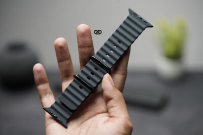 Silicone Ocean Band With Black Buckle For Apple Watch 49 (Series Ultra/Ultra 2/Ultra 3)