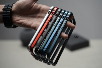Black Fiber Bumper for iPhone 12 Mini (Bumper, not a Case)