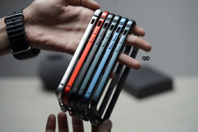 Black Fiber Bumper for iPhone 12 Mini (Bumper, not a Case)