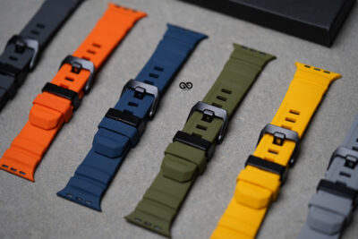 Silicone AeroFlex Sports Band with Buckle for Apple Watch 44MM 45MM 46MM Series 4 5 6 7 8 9 10 11 (SE 2 3 Gen)