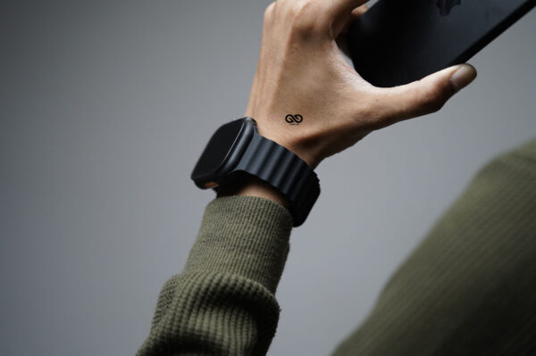 Silicone Ocean Band With Black Buckle For Apple Watch 49 MM Series Ultra/Ultra 2