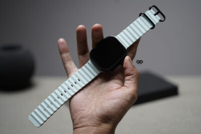 Silicone Ocean Band With Black Buckle For Apple Watch 49 (Series Ultra/Ultra 2/Ultra 3)