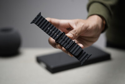 Silicone Ocean Band With Black Buckle For Apple Watch 44MM 45MM 46MM Series 4 5 6 7 8 9 10 11 (SE 2 3 Gen)