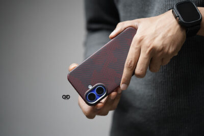 Magsafe Red Sea Real Aramid Carbon Fiber Case For iPhone 16