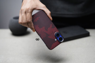 Magsafe Red Sea Real Aramid Carbon Fiber Case For iPhone 16