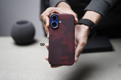 Magsafe Red Sea Real Aramid Carbon Fiber Case For iPhone 16