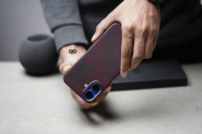 Magsafe Red Sea Real Aramid Carbon Fiber Case For iPhone 16