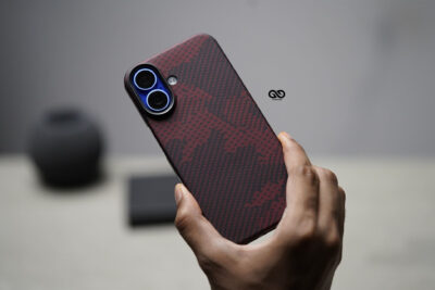 Magsafe Red Sea Real Aramid Carbon Fiber Case For iPhone 16