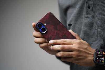 Magsafe Red Sea Real Aramid Carbon Fiber Case For iPhone 16