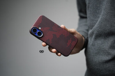 Magsafe Red Sea Real Aramid Carbon Fiber Case For iPhone 16