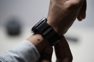 Personalized Magnetic Metal loop Strap for Apple Watch 44MM 45MM 46MM Series 4 5 6 7 8 9 10 11 (SE 2 3 Gen)