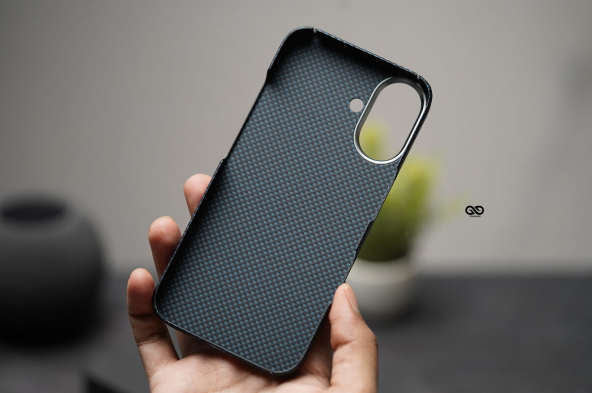 Magsafe Polar Blue Real Aramid Carbon Fiber Case For iPhone 16