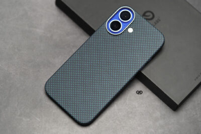 Magsafe Polar Blue Real Aramid Carbon Fiber Case For iPhone 16