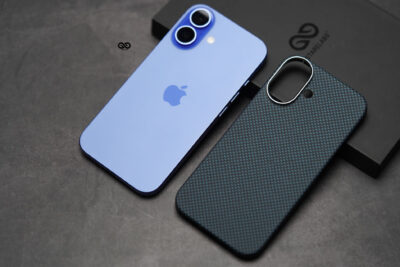 Magsafe Polar Blue Real Aramid Carbon Fiber Case For iPhone 16