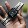 Titanium/Silver Link Chain Strap For Apple Watch 44MM 45MM 46MM Series 4 5 6 7 8 9 10 11 (SE 2 3 Gen)