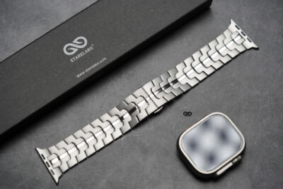 Titanium/Silver Link Chain Strap For Apple Watch 49 MM (Series Ultra/Ultra 2/Ultra 3)