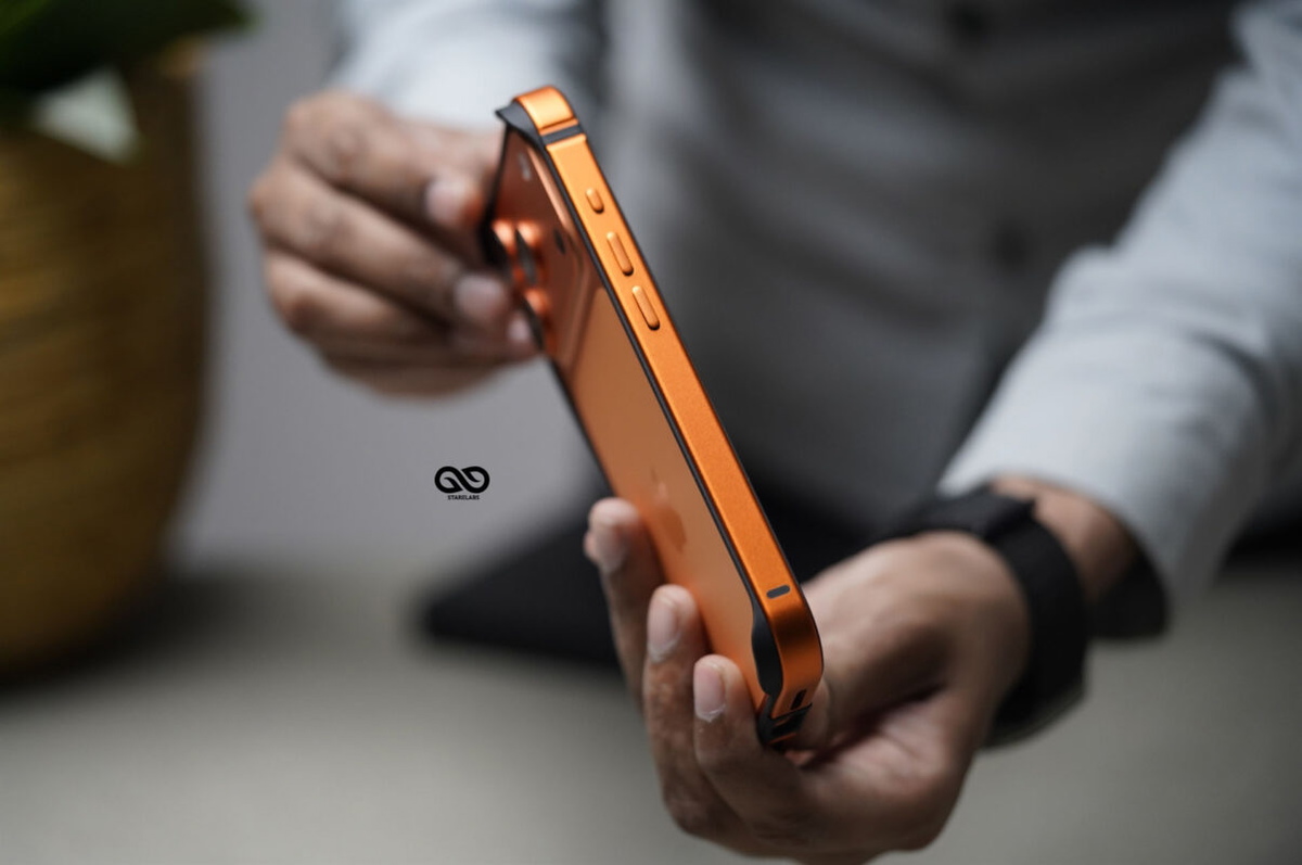 Cosmic Orange Fiber Bumper for iPhone 17 Pro (Bumper, not a Case)
