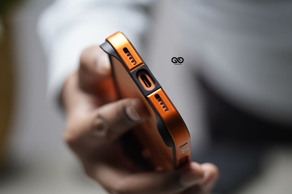 Cosmic Orange Fiber Bumper for iPhone 17 Pro Max (Bumper, not a Case)