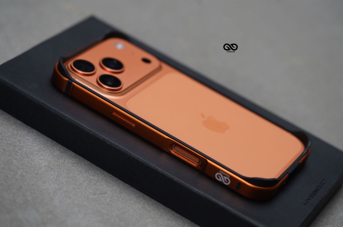 Cosmic Orange Fiber Bumper for iPhone 17 Pro (Bumper, not a Case)